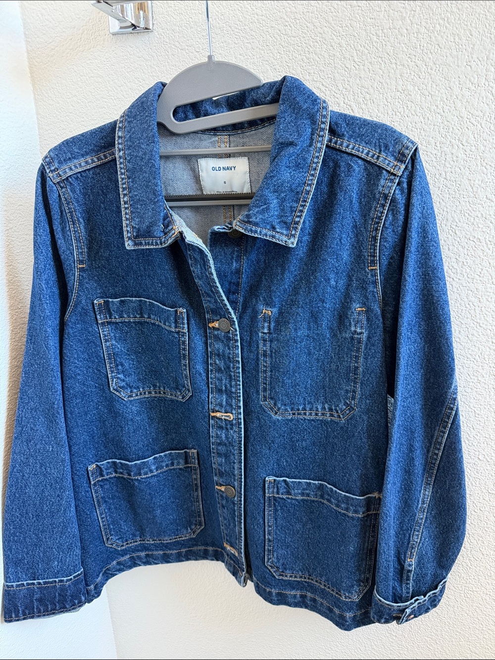 NWT Old Navy 💯% Cotton Stretch Denim Button-Up Chore Jacket.